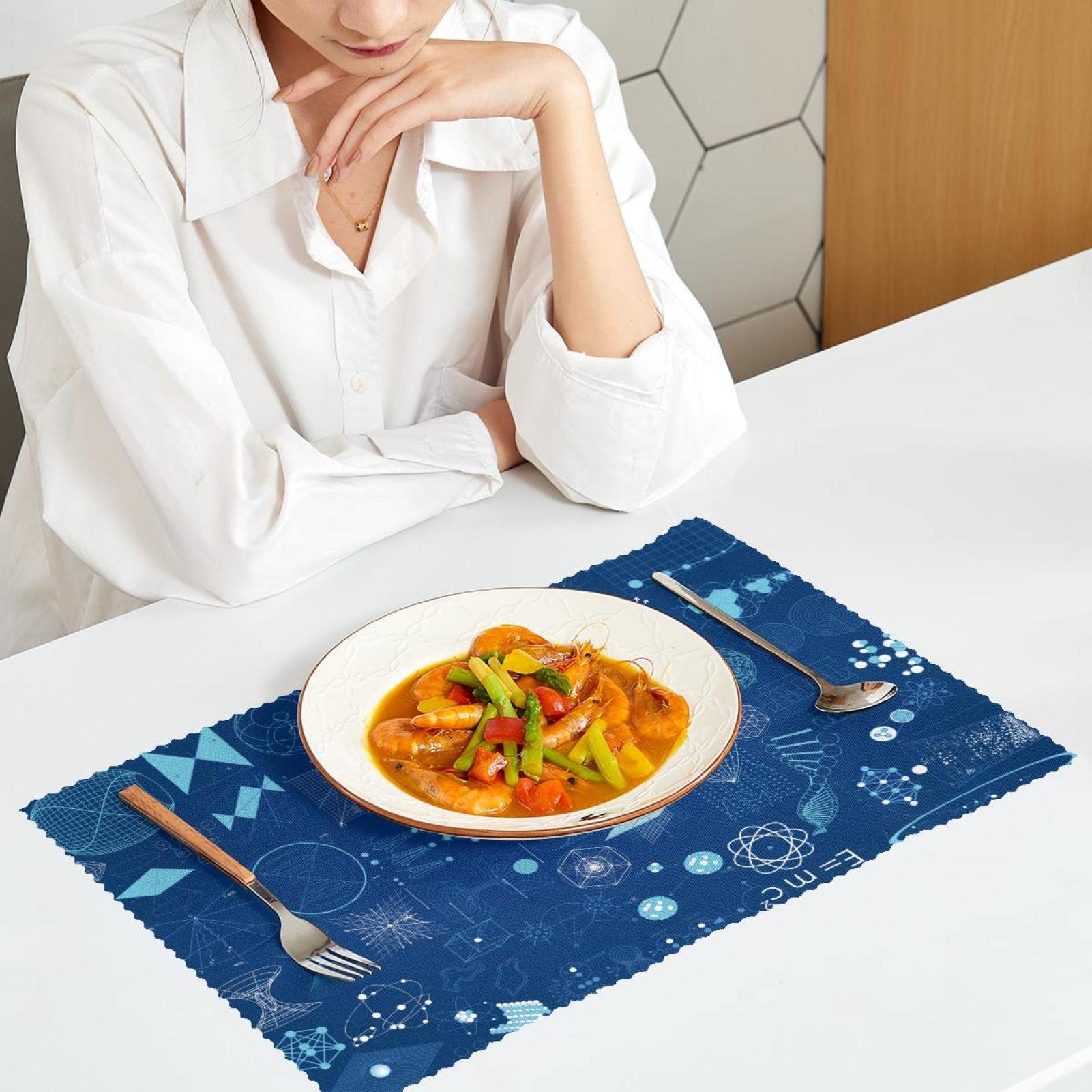 Amazon.co.jp: ランチョンマット 洗える キッチン テーブルマット 6枚